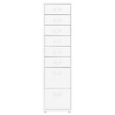 mobilt arkivskab 28x41x109 cm metal hvid