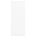 mobilt arkivskab 28x41x109 cm metal hvid