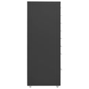 mobilt arkivskab 28x41x109 cm metal antracitgrå