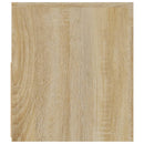 sengeborde med LED-lys 2 stk. 60x35x40 cm sonoma-eg