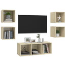Moderne TV-skabssæt (5 dele) – Flot design til tv-stuen