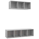 tv-skabssæt 2 dele konstrueret træ betongrå