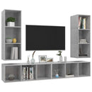| Væg TV Skab | Vægmonteret 4 pcs 37 x 37 x 107,5 cm