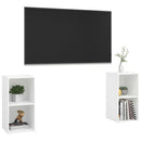 tv-skabe 2 stk. 72x35x36,5 cm konstrueret træ hvid