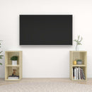 tv-skabe 2 stk. 72x35x36,5 cm konstrueret træ sonoma-eg