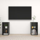tv-skabe 2 stk. 72x35x36,5 cm konstrueret træ grå højglans