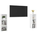tv-skabe 2 stk. 107x35x37 cm konstrueret træ hvid