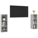 tv-skabe 2 stk. 107x35x37 cm konstrueret træ betongrå