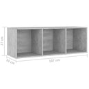 tv-skabe 2 stk. 107x35x37 cm konstrueret træ betongrå