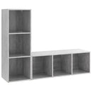 tv-skabe 2 stk. 107x35x37 cm konstrueret træ betongrå