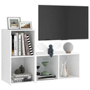 tv-skabe 2 stk. 72x35x36,5 cm konstrueret træ hvid