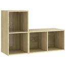 tv-skabe 2 stk. 72x35x36,5 cm konstrueret træ sonoma-eg