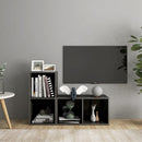 tv-skabe 2 stk. 72x35x36,5 cm konstrueret træ grå højglans
