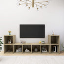 tv-skabe 4 stk. 72x35x36,5 cm konstrueret træ sonoma-eg
