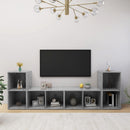 tv-skabe 4 stk. 72x35x36,5 cm konstrueret træ betongrå