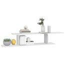 væghængt tv-hylde 125x18x23 cm konstrueret træ hvid