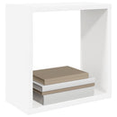væghylder 4 stk. 30x15x30 cm kubeformet hvid