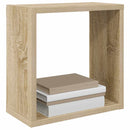 væghylder 2 stk. 30x15x30 cm kubeformet sonoma-eg