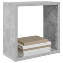 væghylder 6 stk. 30x15x30 cm kubeformet betongrå