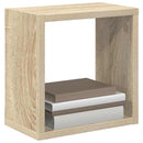 væghylder 4 stk. 26x15x26 cm kubeformet sonoma-eg