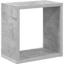 væghylder 4 stk. 26x15x26 cm kubeformet betongrå