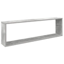 væghylder 2 stk. 100x15x30 cm konstrueret træ betongrå