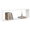 væghylder 2 stk. 80x15x26,5 cm kubeformet konstrueret træ hvid