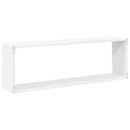 væghylder 2 stk. 80x15x26,5 cm kubeformet konstrueret træ hvid