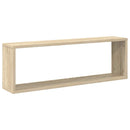 væghylder 4stk. 80x15x26,5cm kubeform konstrueret træ sonoma-eg