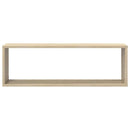 væghylder 4stk. 80x15x26,5cm kubeform konstrueret træ sonoma-eg