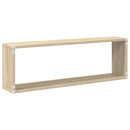 væghylder 4stk. 80x15x26,5cm kubeform konstrueret træ sonoma-eg