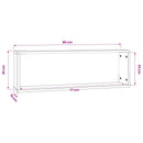 væghylder 4stk. 80x15x26,5cm kubeform konstrueret træ sonoma-eg