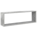 væghylder 2 stk. 80x15x26,5 cm konstrueret træ betongrå