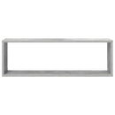 væghylder 2 stk. 80x15x26,5 cm konstrueret træ betongrå