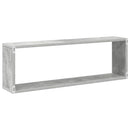 væghylder 2 stk. 80x15x26,5 cm konstrueret træ betongrå