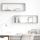 væghylder 2 stk. 80x15x26,5 cm konstrueret træ betongrå