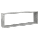 væghylder 4 stk. 80x15x26,5 cm konstrueret træ betongrå