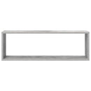 væghylder 4 stk. 80x15x26,5 cm konstrueret træ betongrå