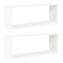 væghylder 2 stk. 60x15x23 cm kubeformet konstrueret træ hvid