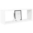 væghylder 4 stk. 60x15x23 cm kubeformet konstrueret træ hvid