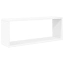 væghylder 4 stk. 60x15x23 cm kubeformet konstrueret træ hvid