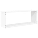 væghylder 4 stk. 60x15x23 cm kubeformet konstrueret træ hvid
