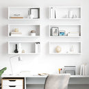 væghylder 6 stk. 60x15x23 cm kubeformet konstrueret træ hvid