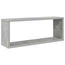 væghylder 2 stk. 60x15x23cm kubeformet konstrueret træ betongrå