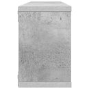 væghylder 4 stk. 60x15x23cm kubeformet konstrueret træ betongrå