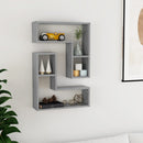væghylder 2 stk. 50x15x50 cm konstrueret træ betongrå