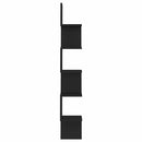 væghængt hjørnehylde 20x20x127,5 konstrueret træ sort