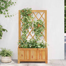 forhøjet plantekasse med espalier massivt akacietræ