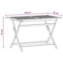 havebord 120x70x75 cm foldbart massivt eukalyptustræ