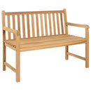 havebænk 114 cm massivt teaktræ